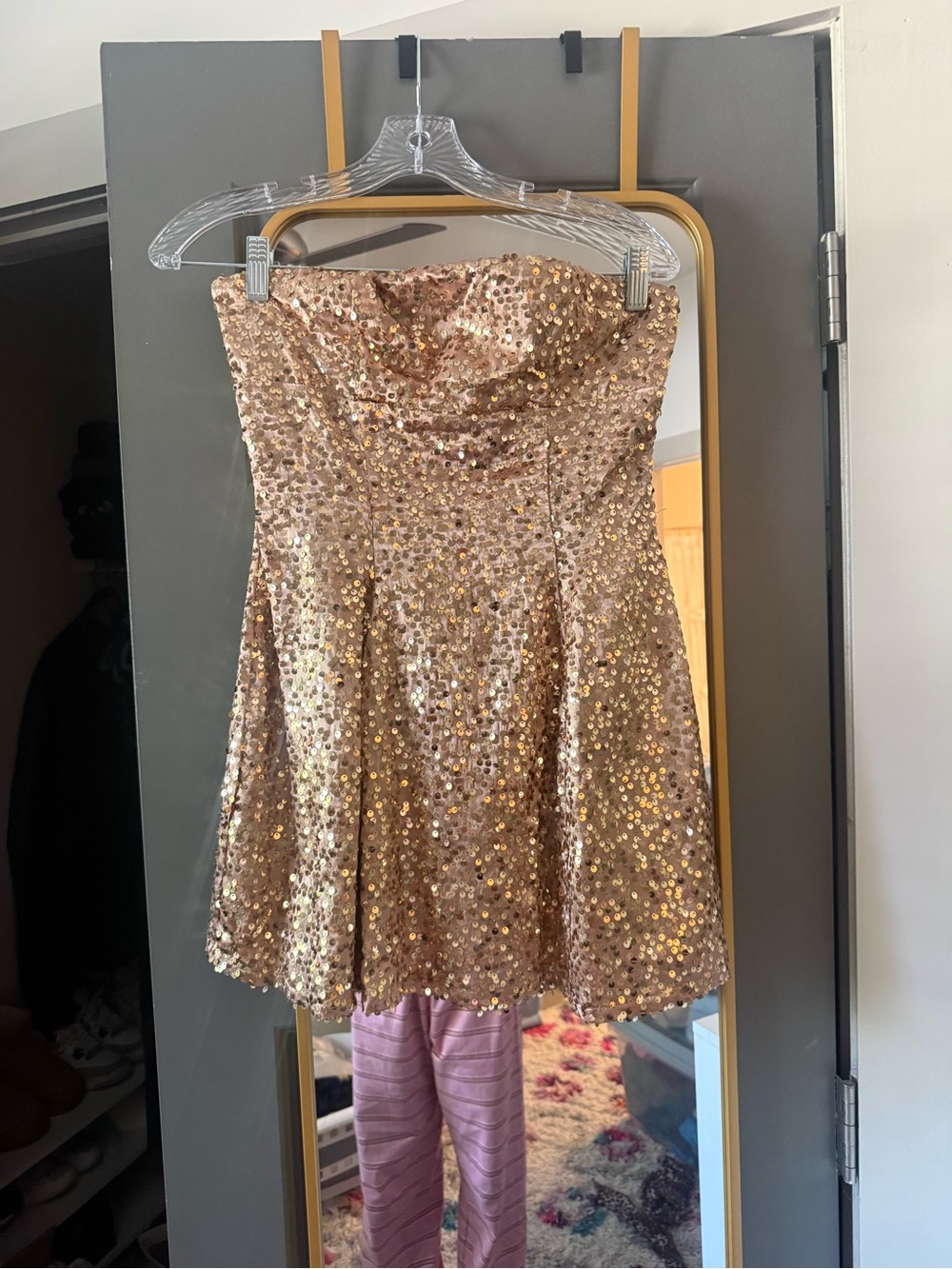 Lucy in the Sky Rose Gold Sequin Dress